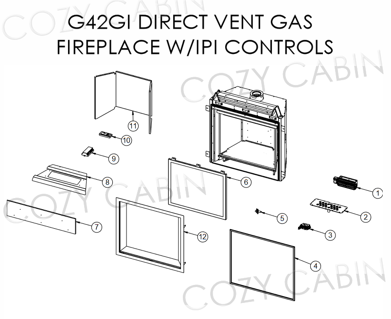 G42GI DIRECT VENT GAS FIREPLACE WITH IPI CONTROLS (June 1, 2018 - >) #C-15251